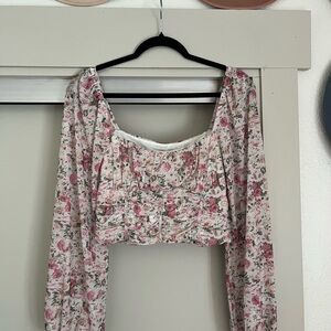 Floral Long Sleeve Women's Top
